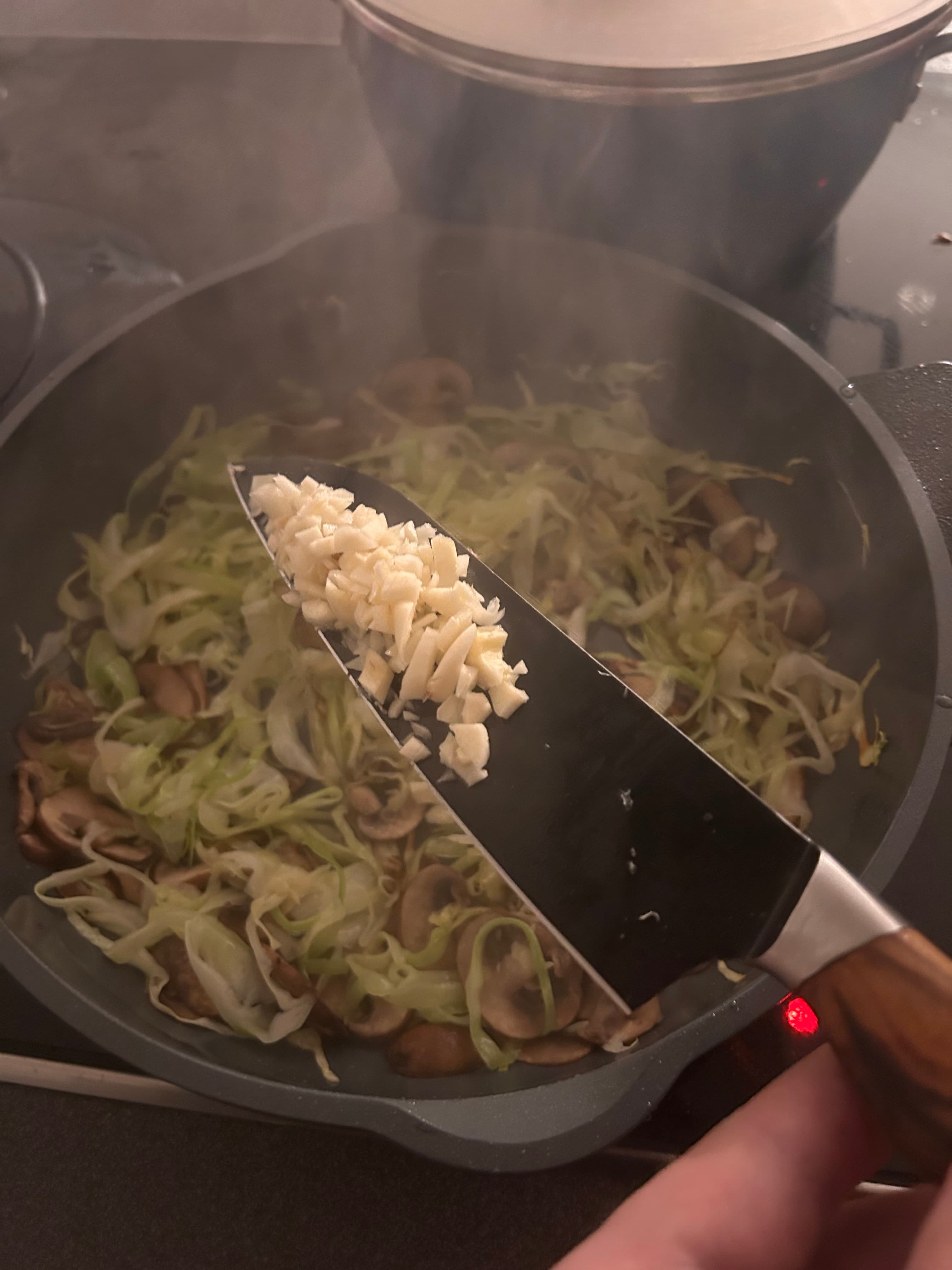 Soy mushroom and cabbage with tinned sardines photo 2